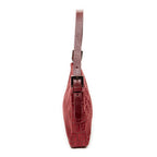 Shoulder Bag Mini Rectangular Zip Red Zucchino Canvas