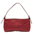 Shoulder Bag Mini Rectangular Zip Red Zucchino Canvas