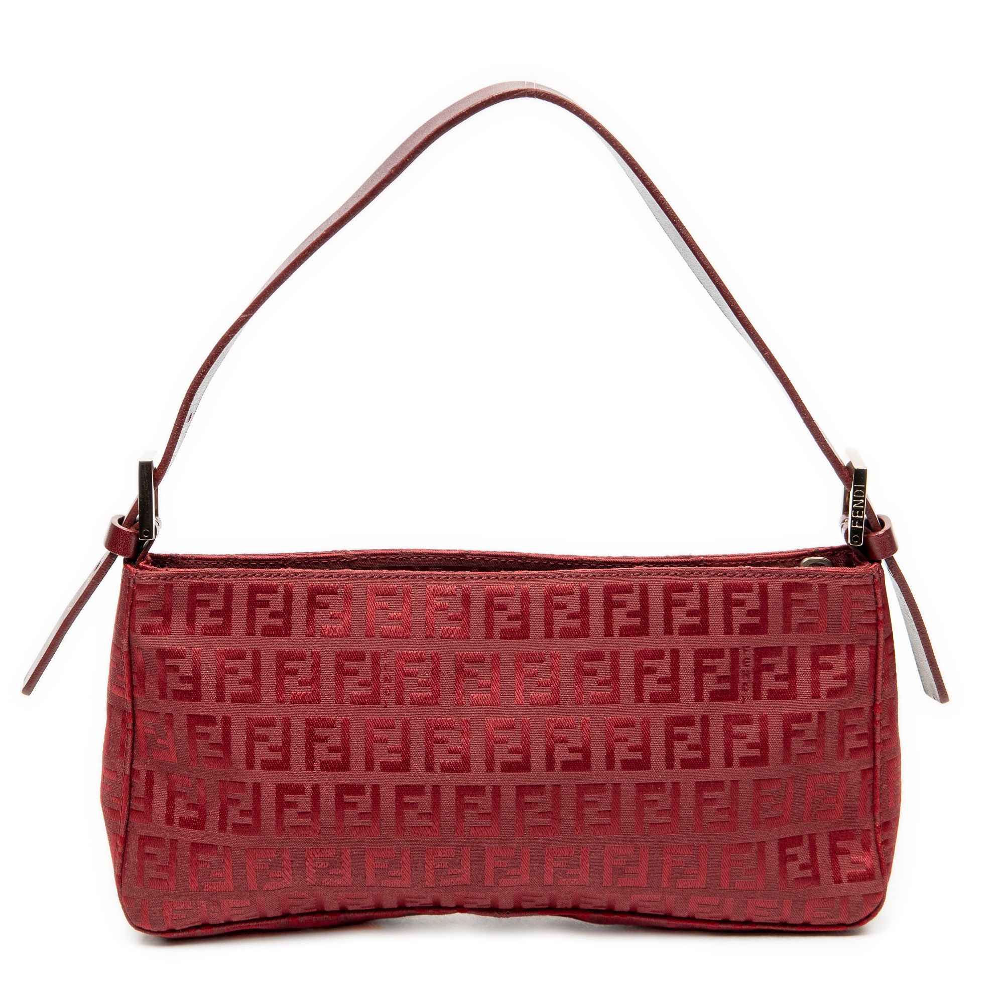 Shoulder Bag Mini Rectangular Zip Red Zucchino Canvas