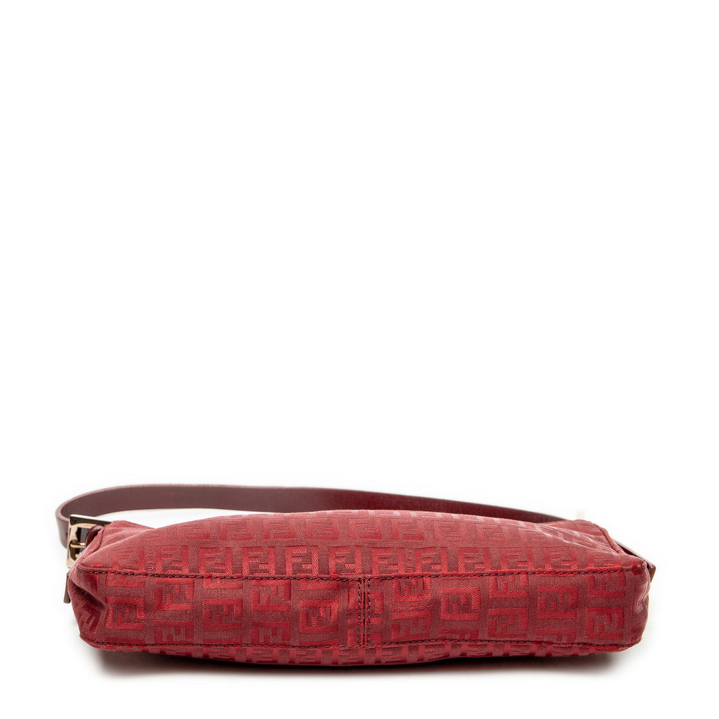 Shoulder Bag Mini Rectangular Zip Red Zucchino Canvas
