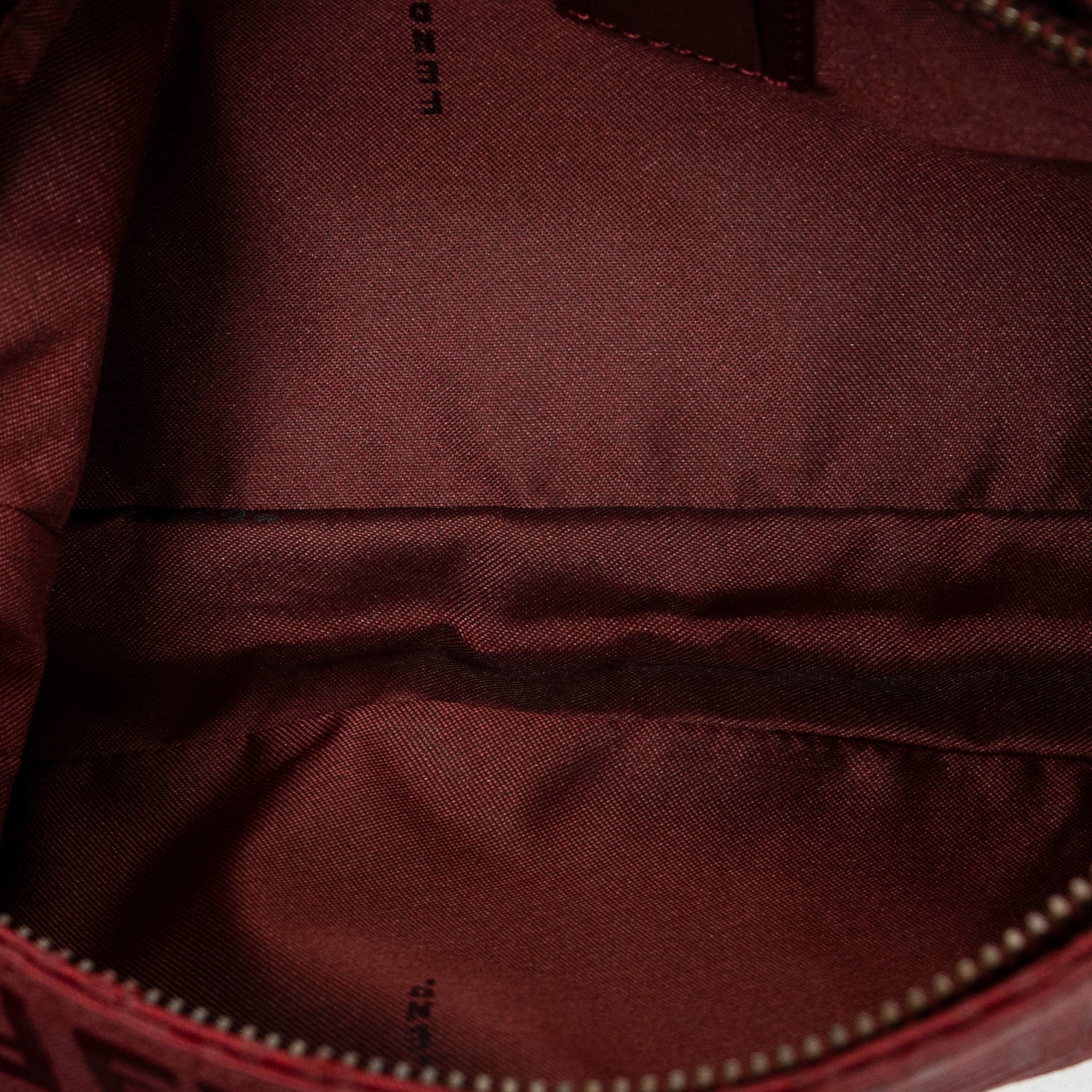 Shoulder Bag Mini Rectangular Zip Red Zucchino Canvas