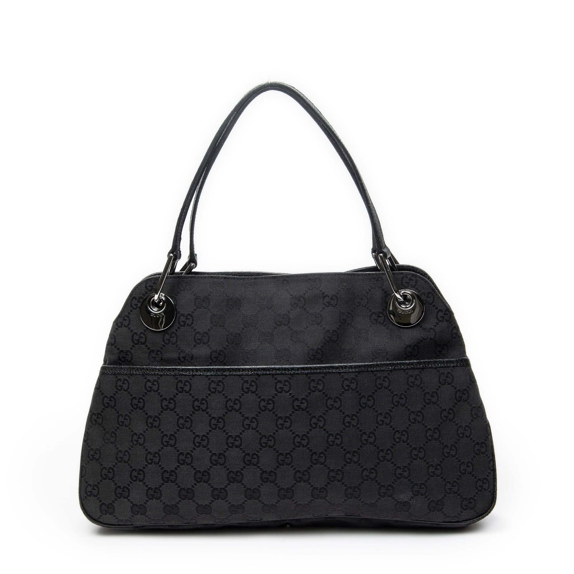 Shoulder Bag Medium Eclipse Tote Black Monogrammed Canvas