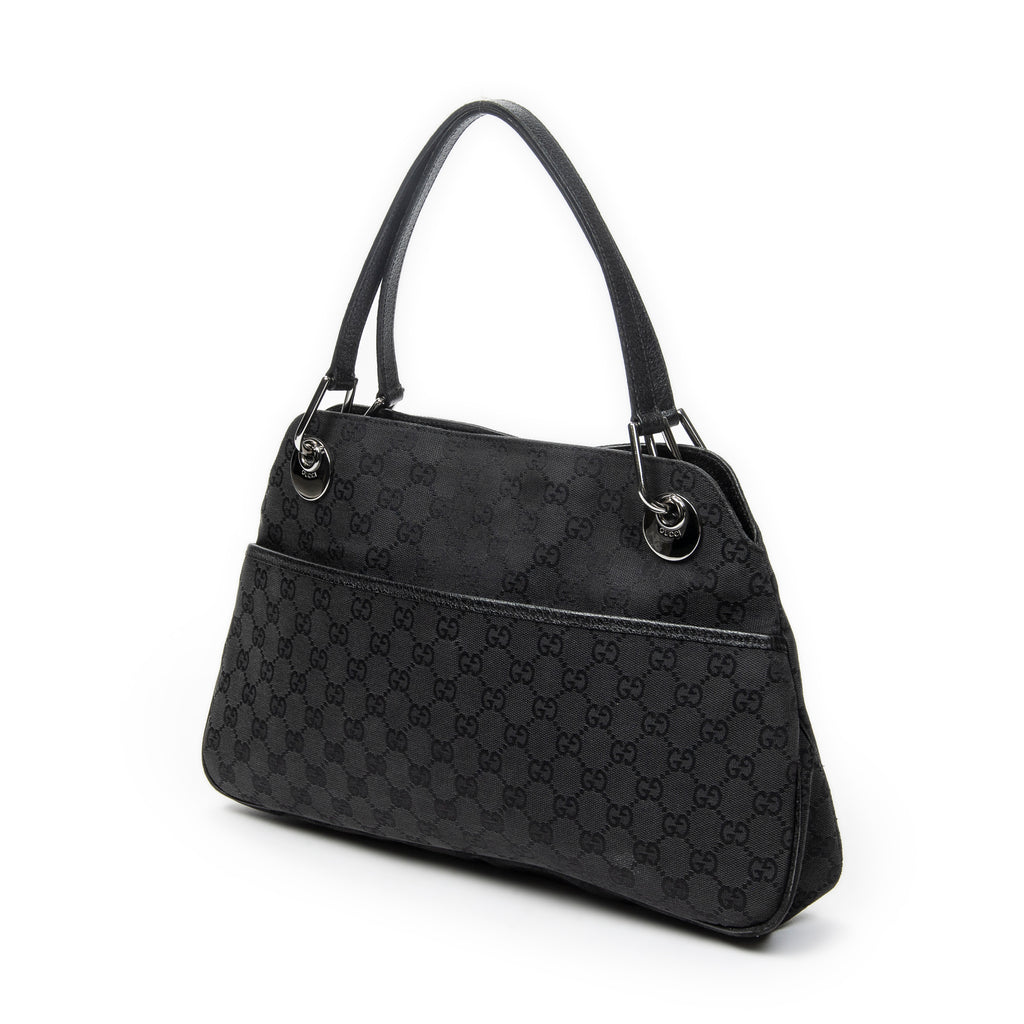 Shoulder Bag Medium Eclipse Tote Black Monogrammed Canvas