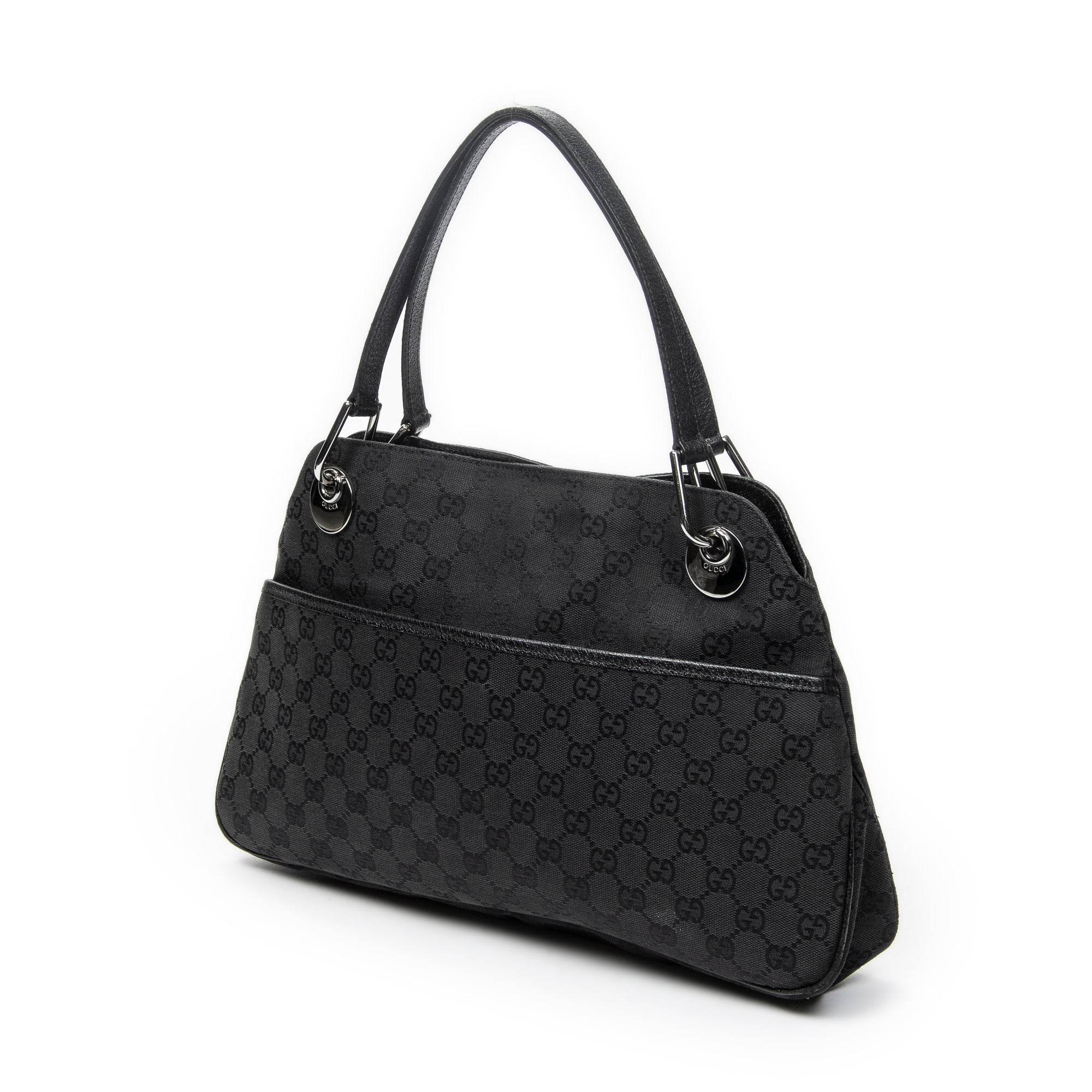 Shoulder Bag Medium Eclipse Tote Black Monogrammed Canvas