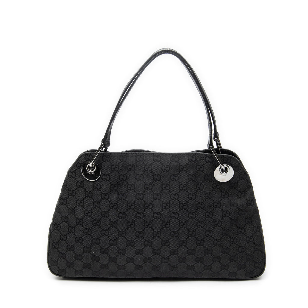 Shoulder Bag Medium Eclipse Tote Black Monogrammed Canvas