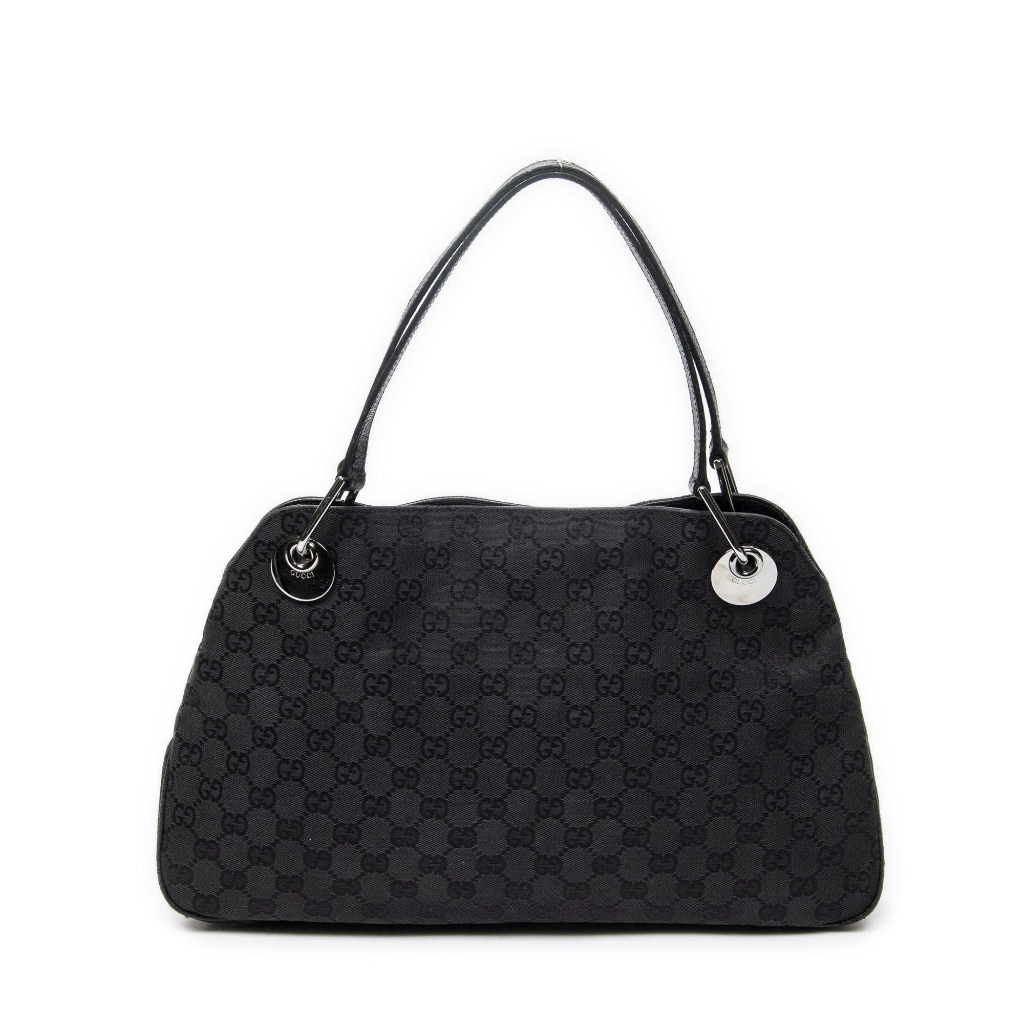 Shoulder Bag Medium Eclipse Tote Black Monogrammed Canvas