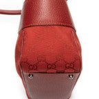 Shoulder Bag Jacquard Tote Red Monogrammed Canvas