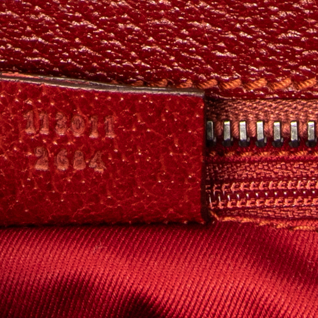 Shoulder Bag Jacquard Tote Red Monogrammed Canvas