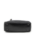 Shoulder Bag Square Bamboo Classic Tote Black Monogrammed Canvas