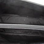 Shoulder Bag Square Bamboo Classic Tote Black Monogrammed Canvas