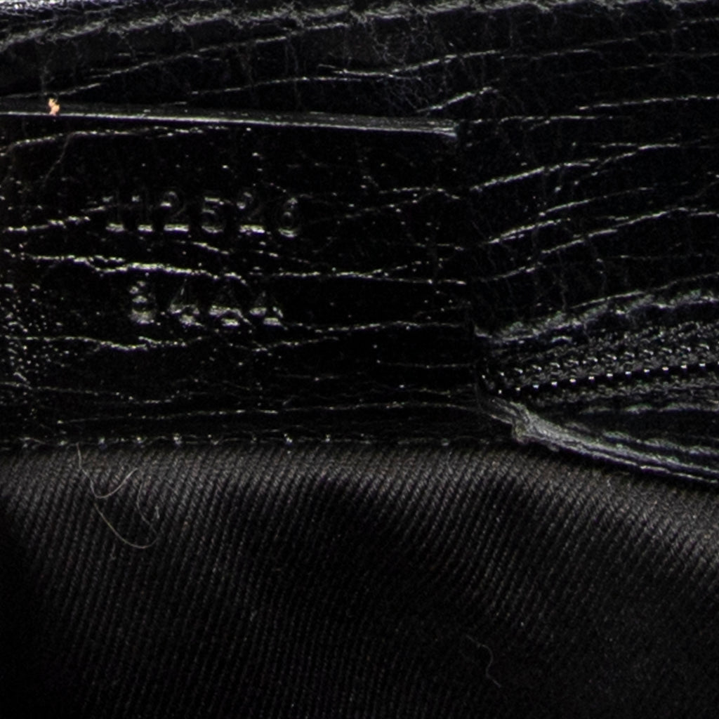 Shoulder Bag Square Bamboo Classic Tote Black Monogrammed Canvas