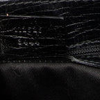 Shoulder Bag Square Bamboo Classic Tote Black Monogrammed Canvas