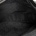 Shoulder Bag Mini Web Zip Hobo Black Denim Denim Canvas