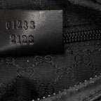 Shoulder Bag Mini Web Zip Hobo Black Denim Denim Canvas