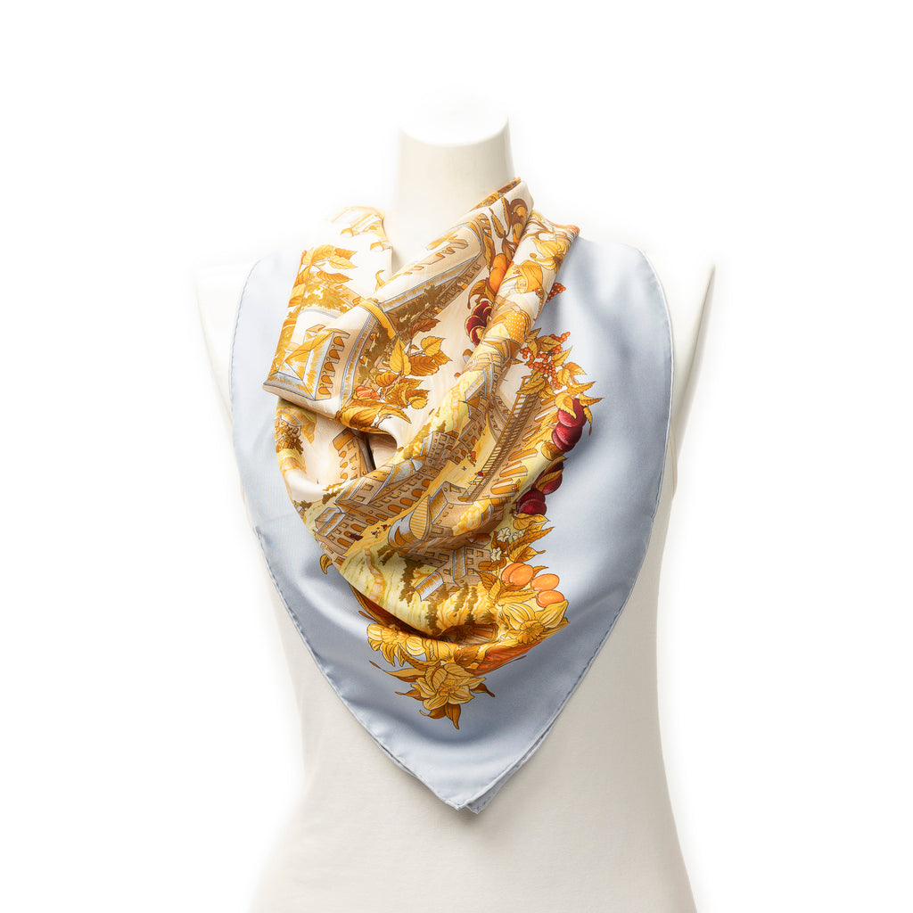 Scarf Scarf Light Blue 100% Twill Silk