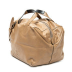 Shoulder Bag Origami Cubo Tan Calfskin Leather