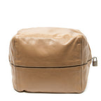 Shoulder Bag Origami Cubo Tan Calfskin Leather