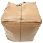 Shoulder Bag Origami Cubo Tan Calfskin Leather