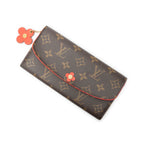 Wallet Flower Emilie Wallet Red Monogram Canvas