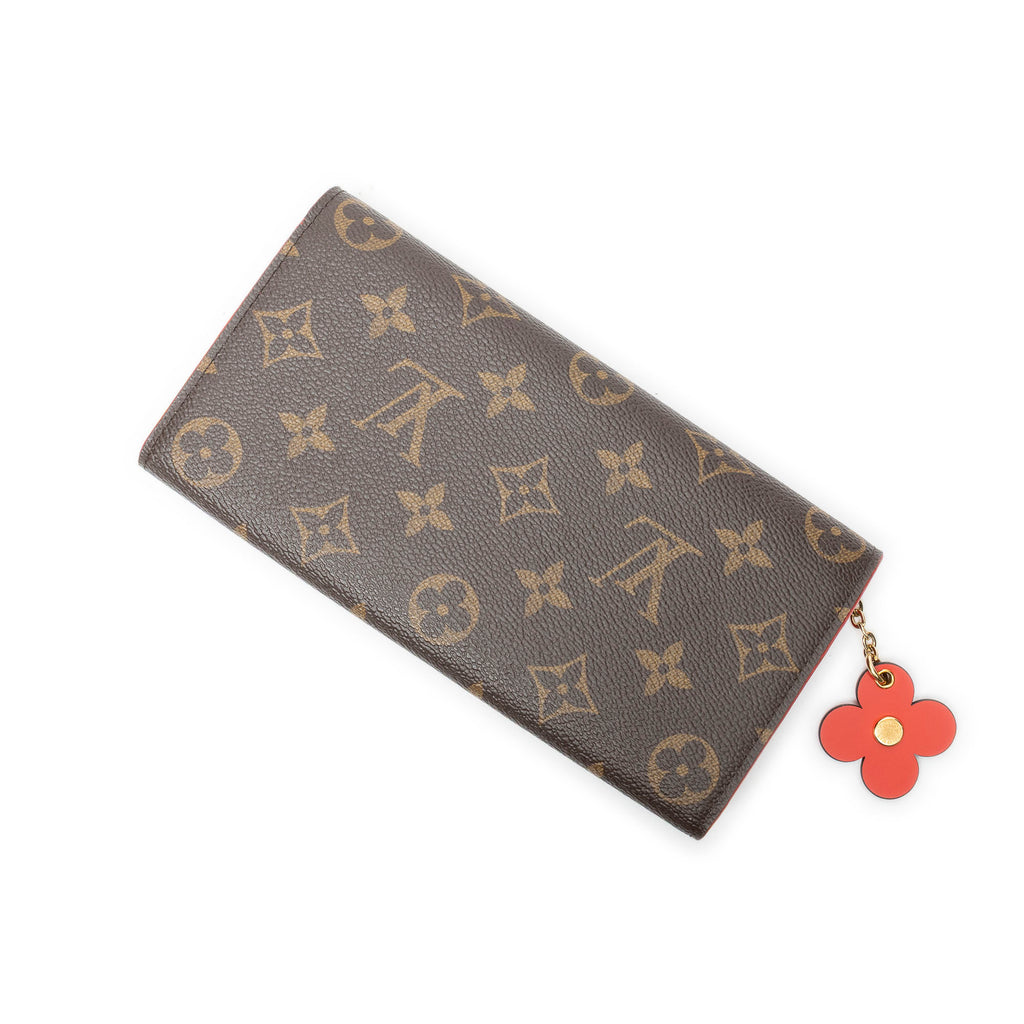 Wallet Flower Emilie Wallet Red Monogram Canvas