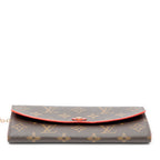 Wallet Flower Emilie Wallet Red Monogram Canvas