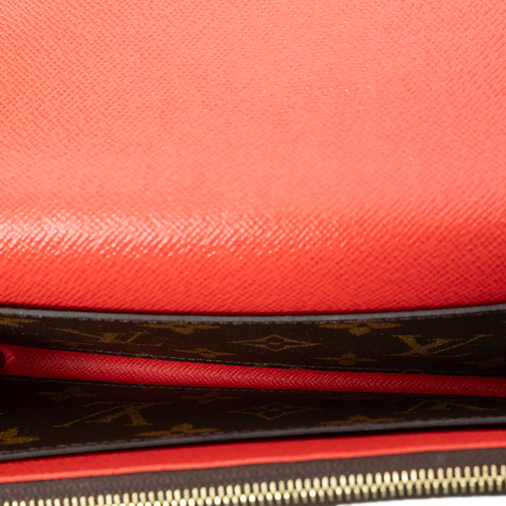 Wallet Flower Emilie Wallet Red Monogram Canvas