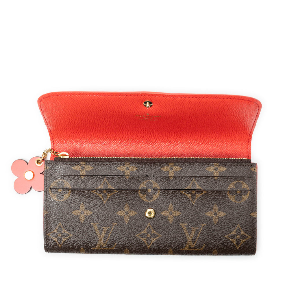 Wallet Flower Emilie Wallet Red Monogram Canvas