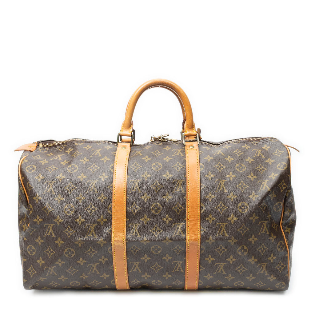 Travel Bag Keepall 50 Brown Monogram Canvas