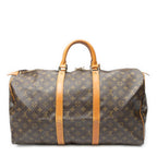 Travel Bag Keepall 50 Brown Monogram Canvas