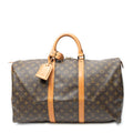 Travel Bag Keepall 50 Brown Monogram Canvas
