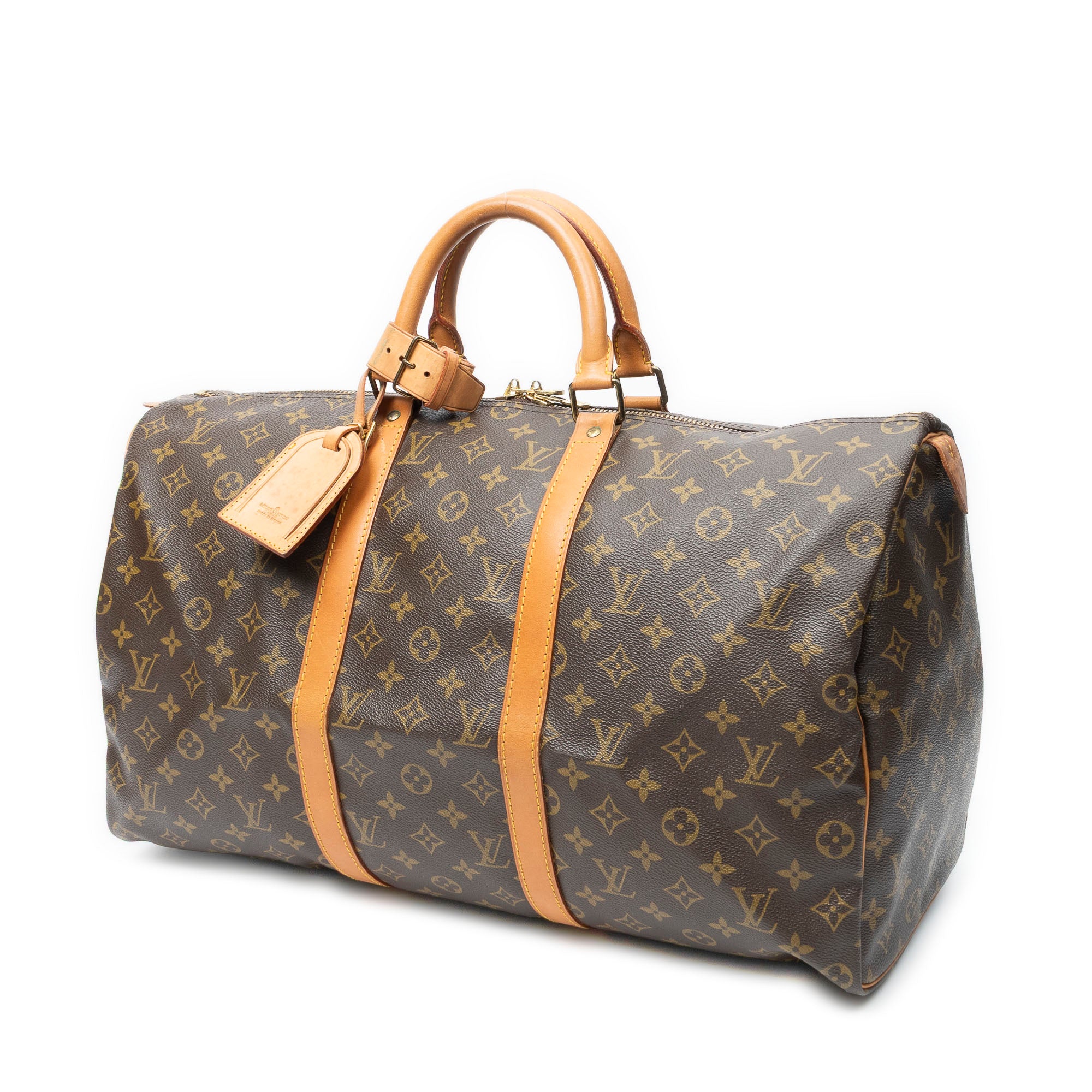 Travel Bag Keepall 50 Brown Monogram Canvas