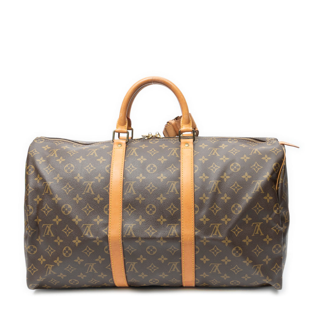 Travel Bag Keepall 50 Brown Monogram Canvas