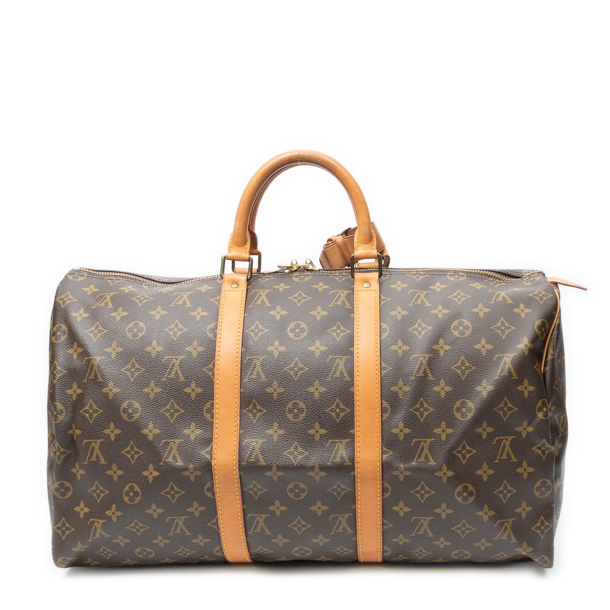 Travel Bag Keepall 50 Brown Monogram Canvas