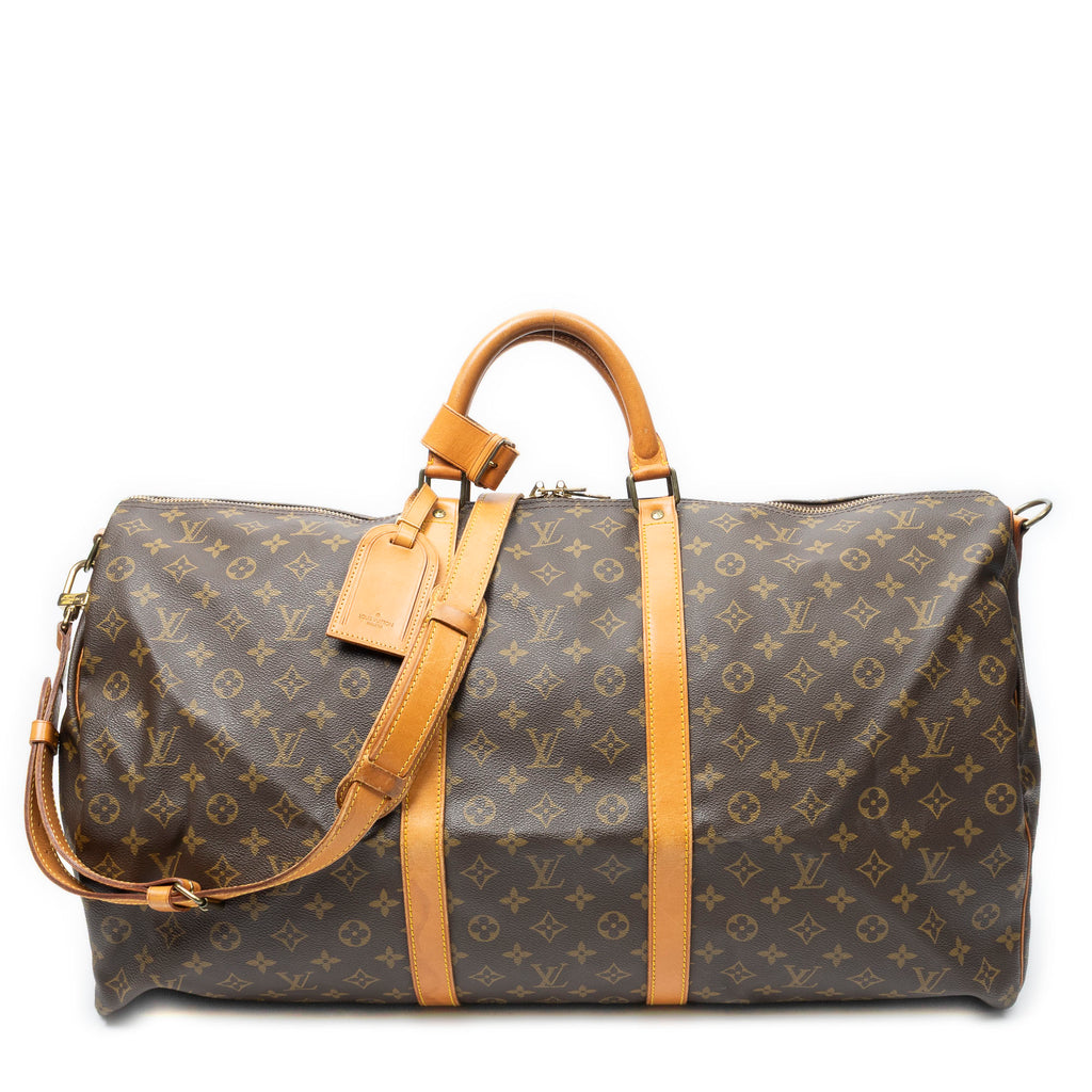 Travel Bag Keepall Bandouliere 60 Brown Monogram Canvas