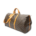 Travel Bag Keepall Bandouliere 60 Brown Monogram Canvas