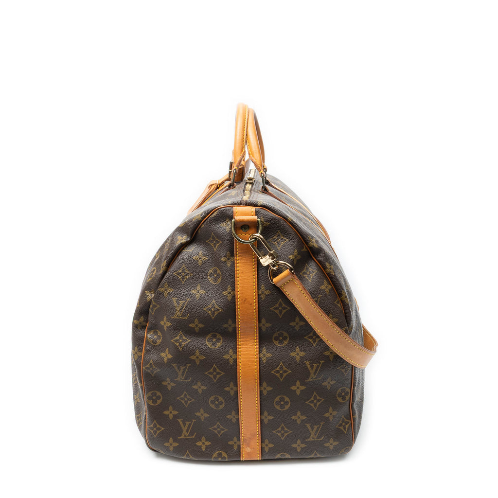 Travel Bag Keepall Bandouliere 60 Brown Monogram Canvas