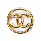 Brooch CC Round Brooch Gold Gold Plated