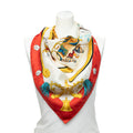 Scarf Scarf Red 100% Jacquard Silk