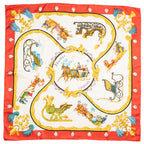 Scarf Scarf Red 100% Jacquard Silk