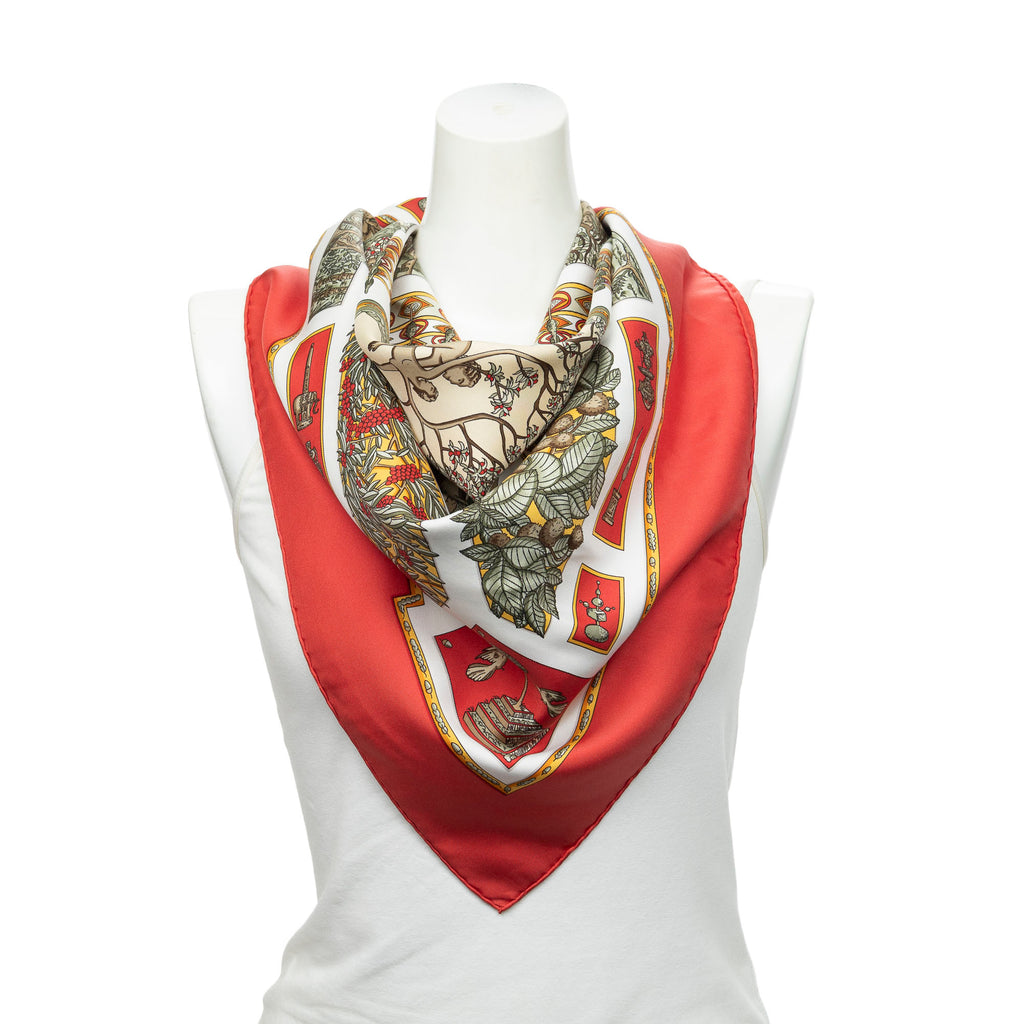 Scarf Scarf Red 100% Twill Silk