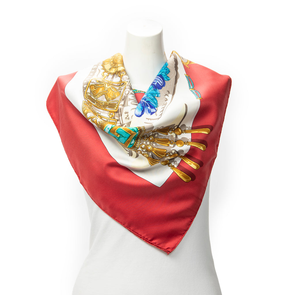 Scarf Scarf Red 100% Twill Silk