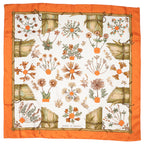 Scarf Scarf Orange 100% Jacquard Silk