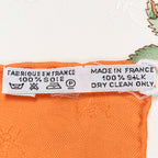 Scarf Scarf Orange 100% Jacquard Silk