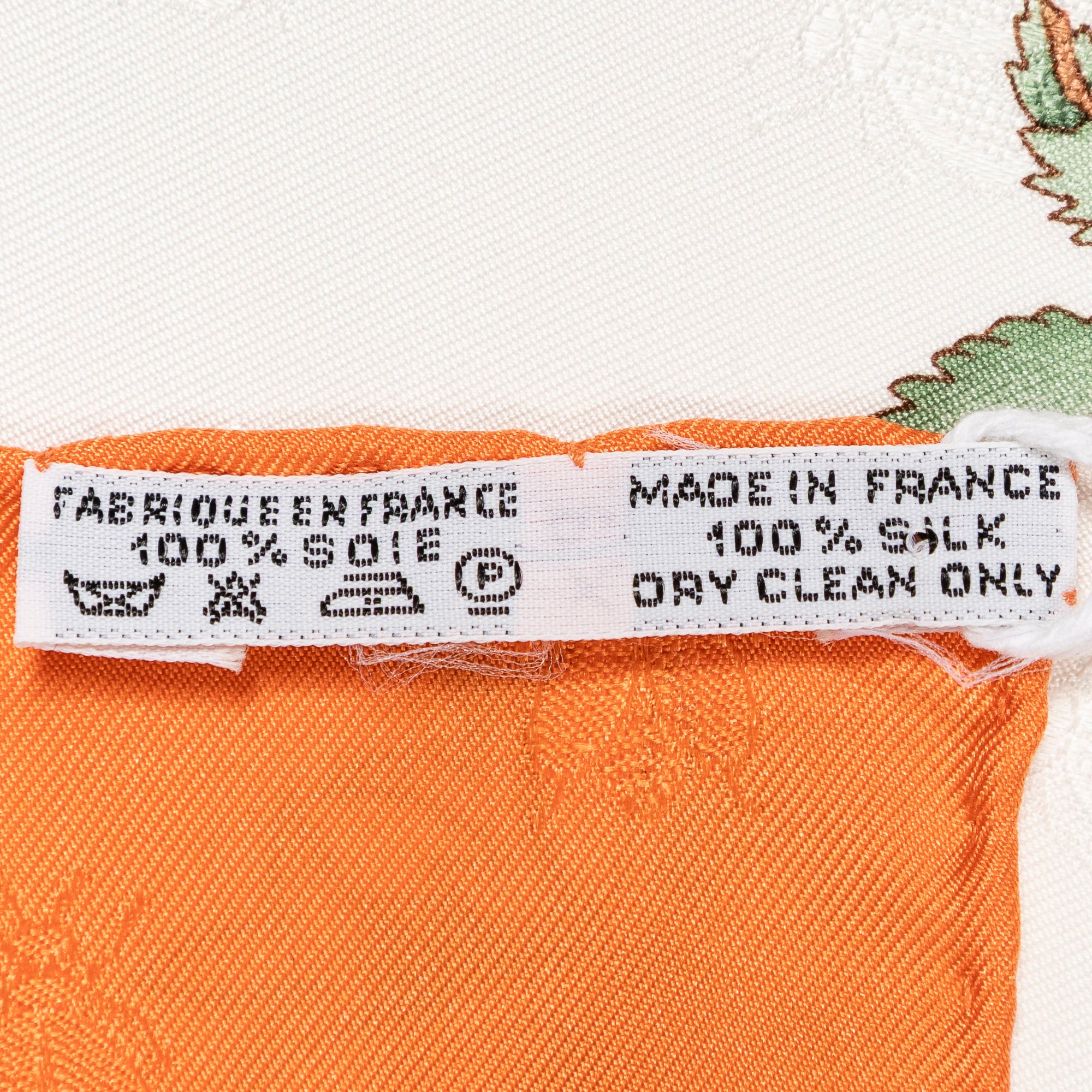 Scarf Scarf Orange 100% Jacquard Silk
