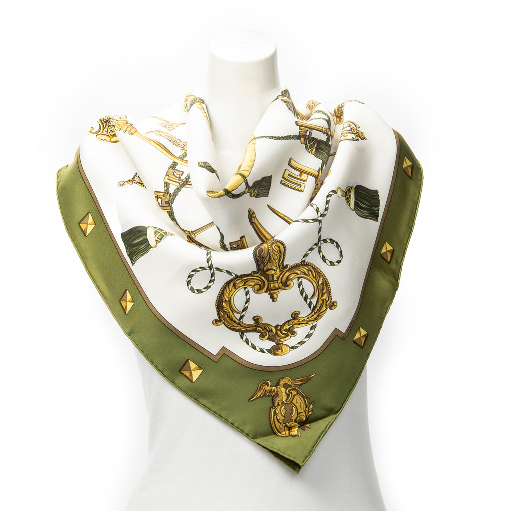 Scarf Scarf Green 100% Twill Silk