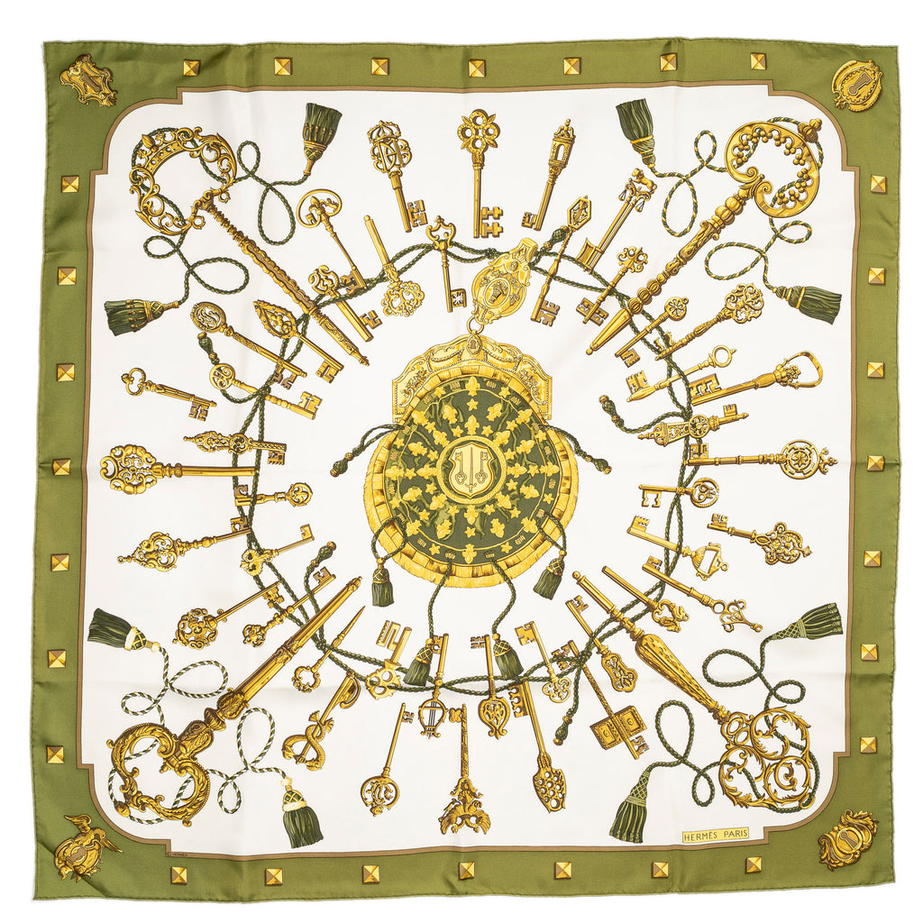 Scarf Scarf Green 100% Twill Silk