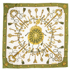 Scarf Scarf Green 100% Twill Silk