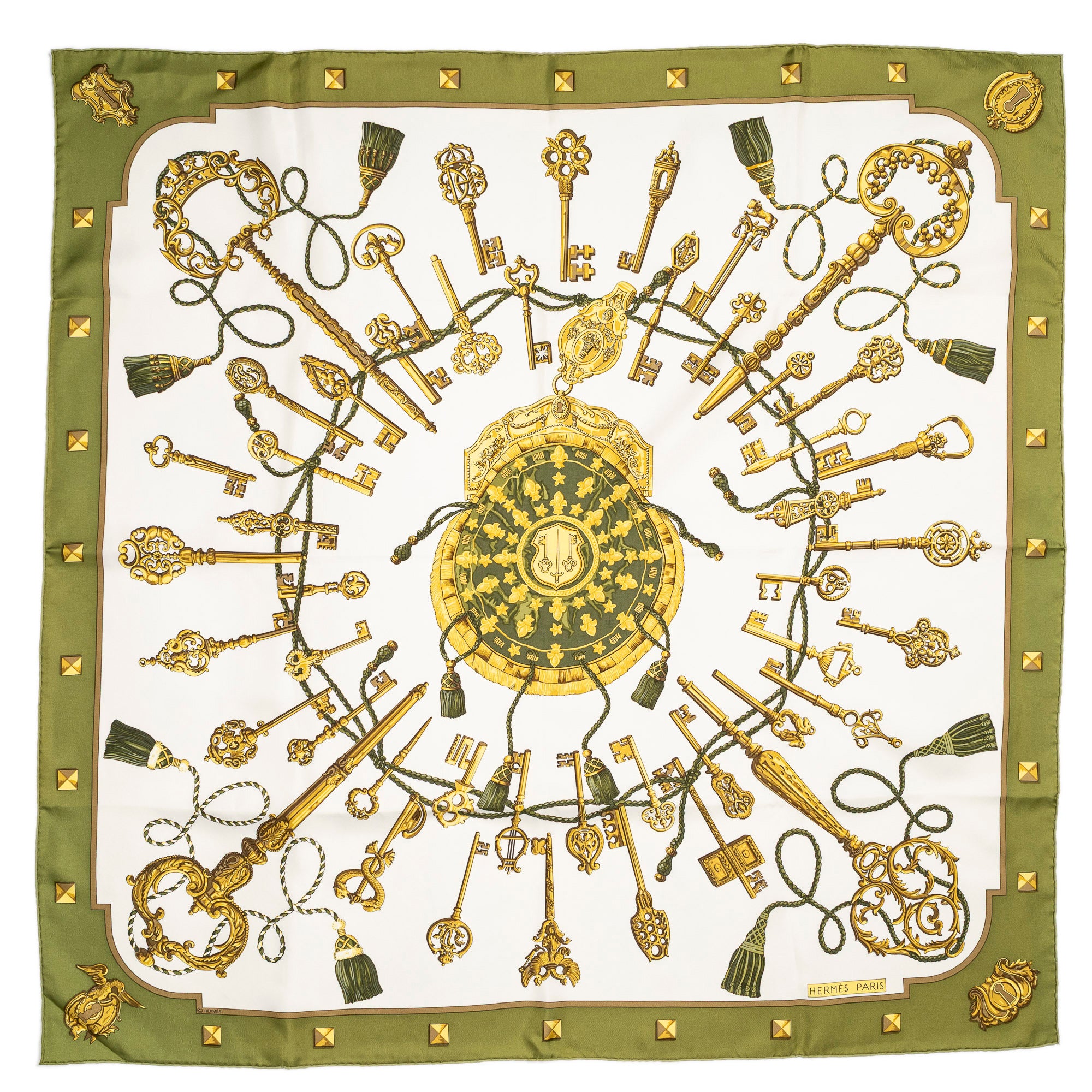 Scarf Scarf Green 100% Twill Silk