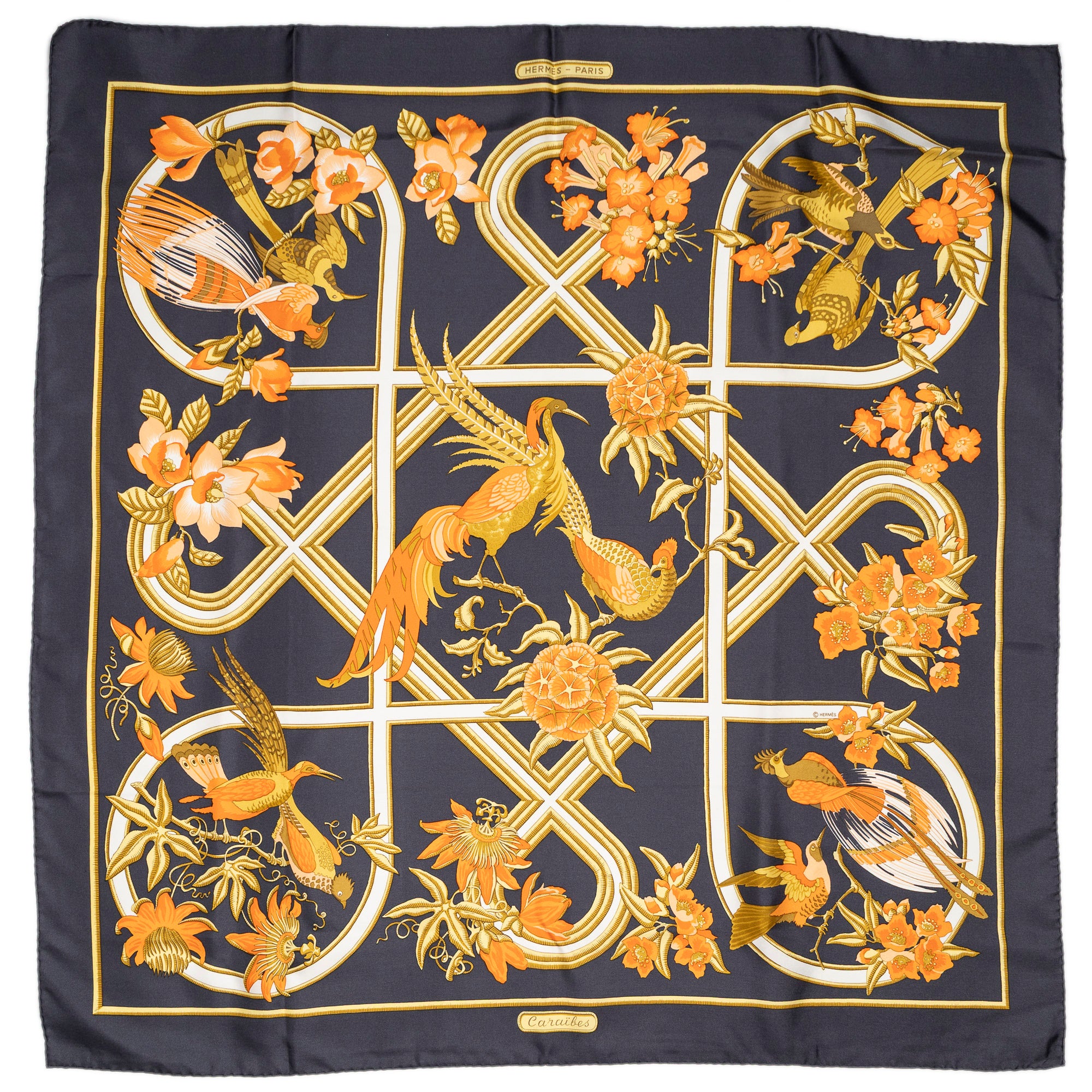 Scarf Scarf Navy 100% Twill Silk