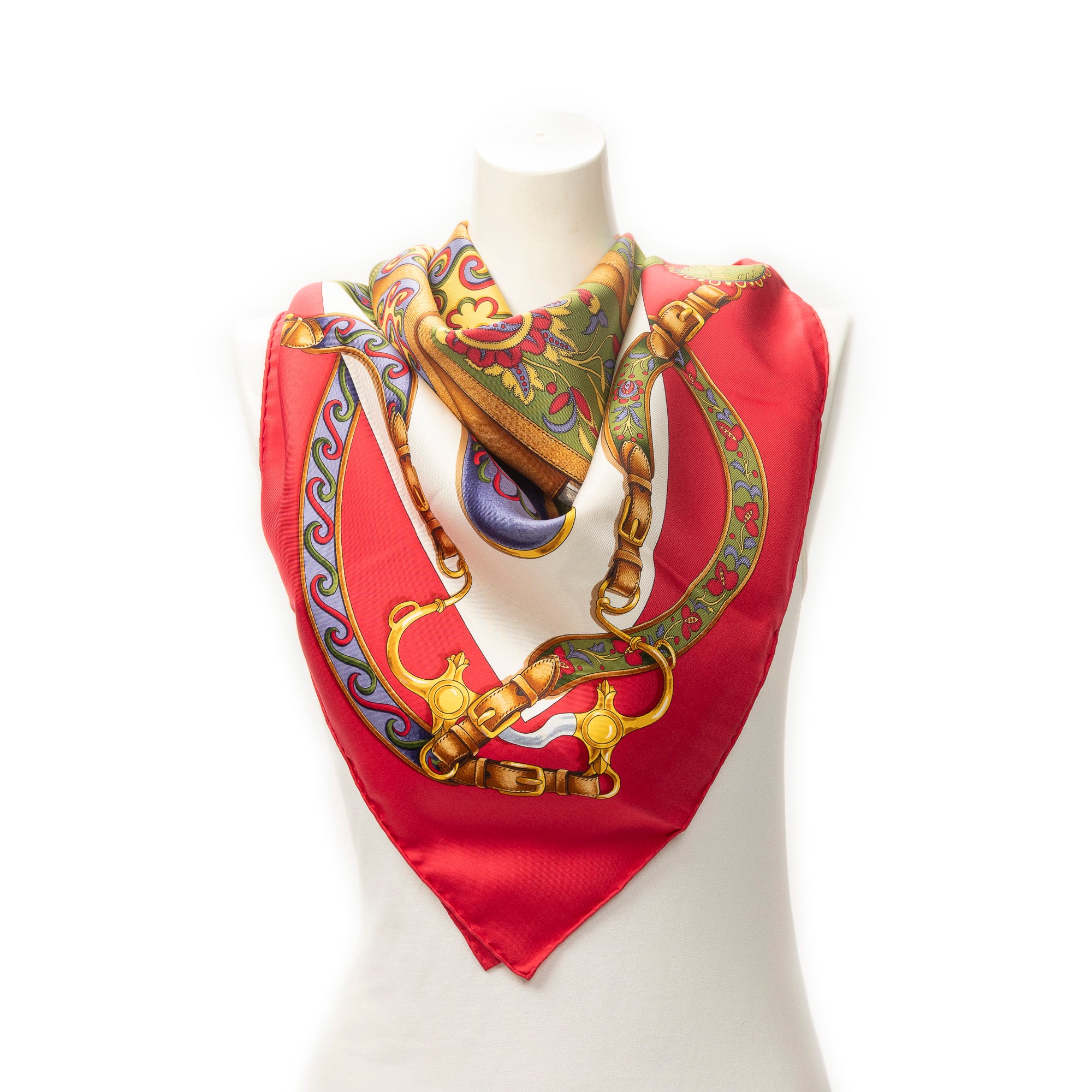 Scarf Scarf Red 100% Twill Silk